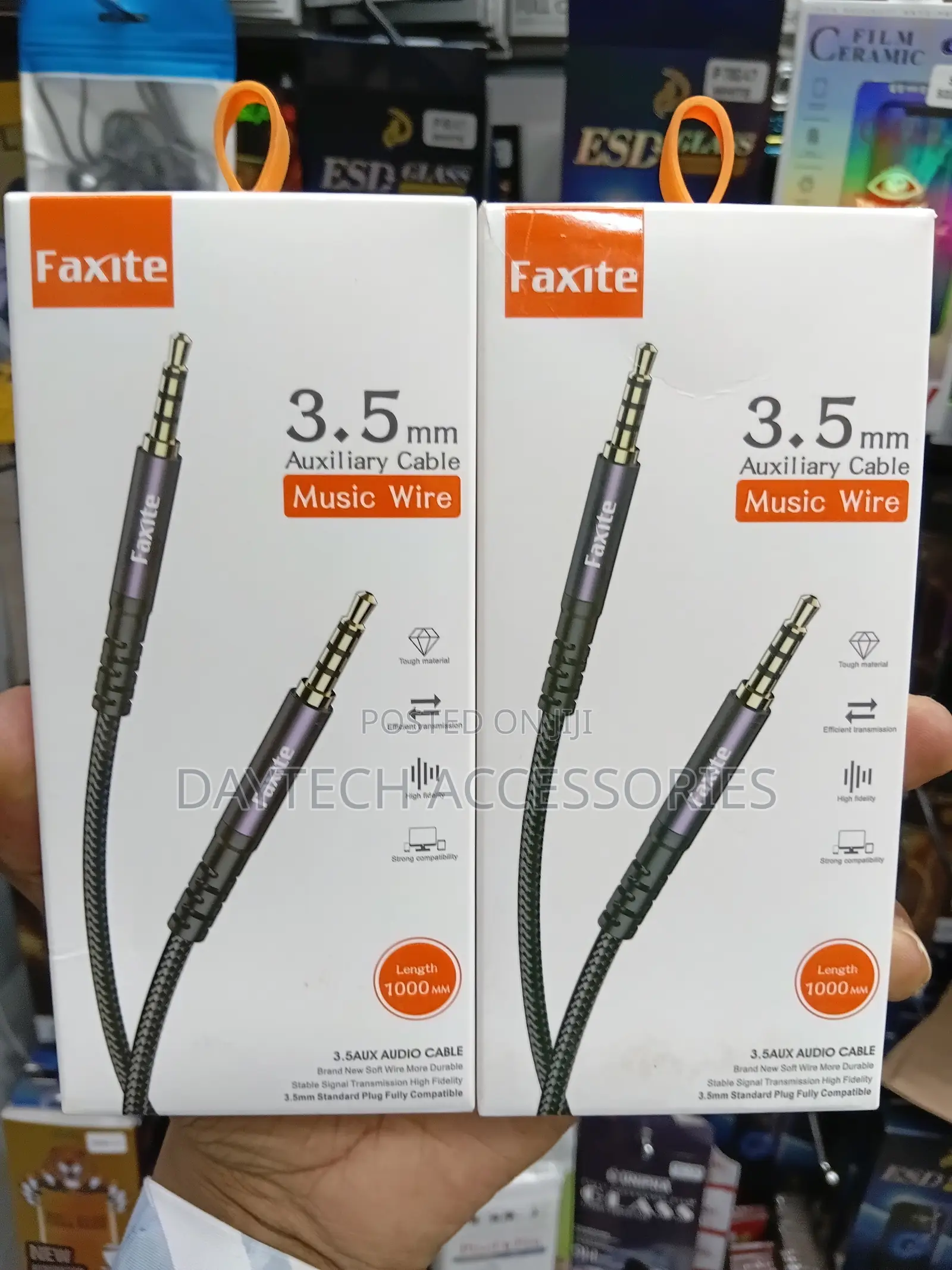 Faxite Cotton Braided 3.5mm Male to Male Audio Cable.
