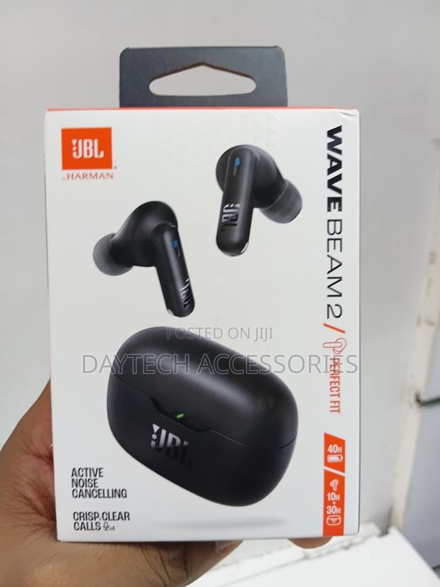 These Are JBL Wave Beam 2 Wireless Noise-Cancelling Earbuds in Black. - thumbnail 2