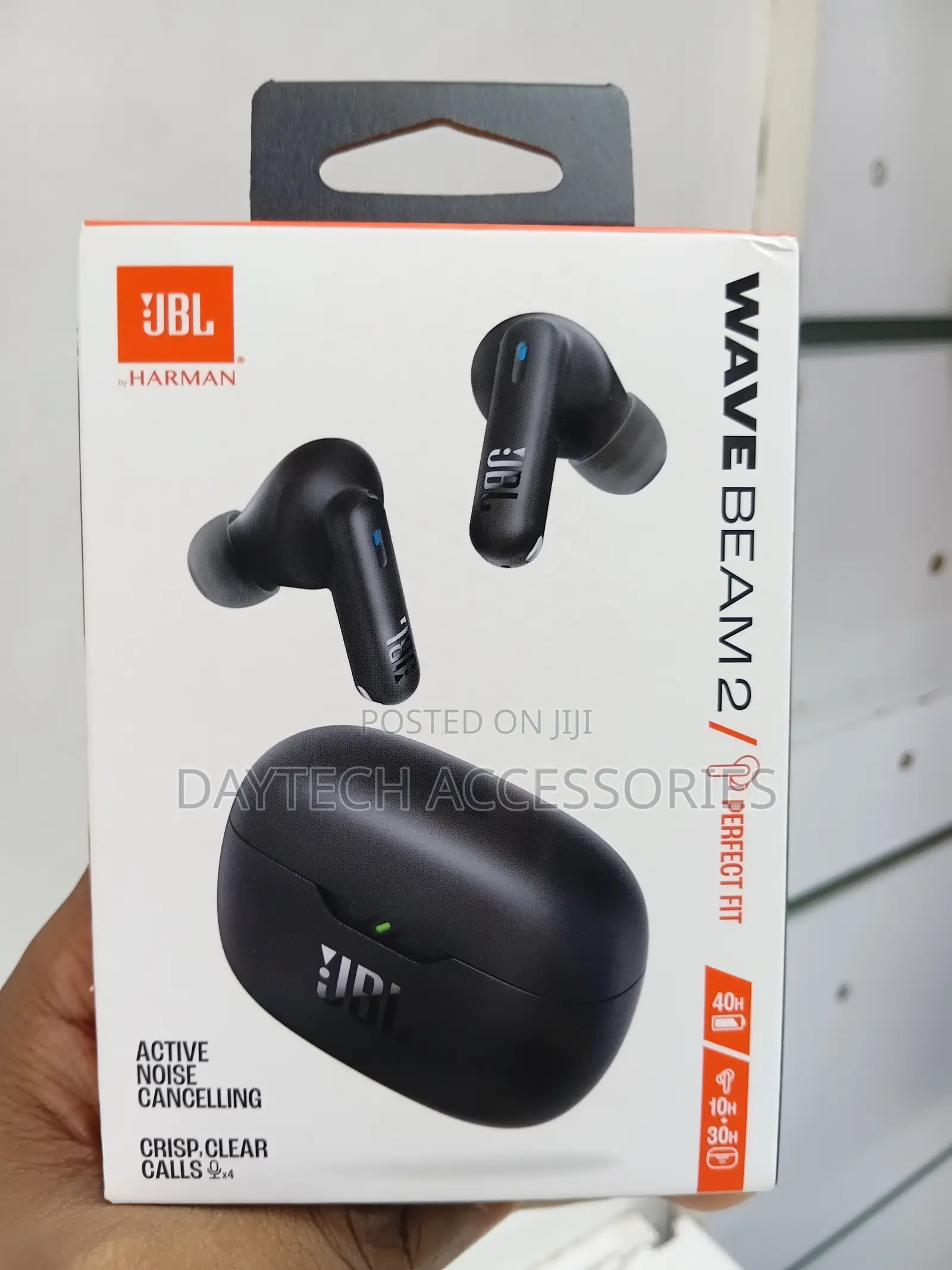 JBL Wave Beam 2 True Wireless Noise Cancelling Earbuds - Black