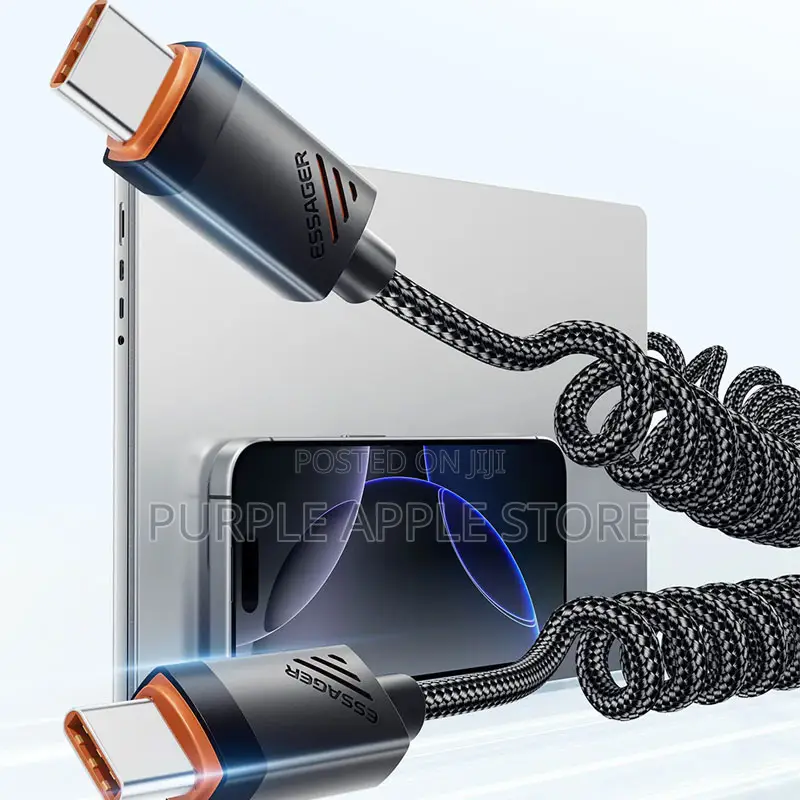 Essager Spring Data Cable Type-C to Type-C 60w Fast Charging (1.8m)