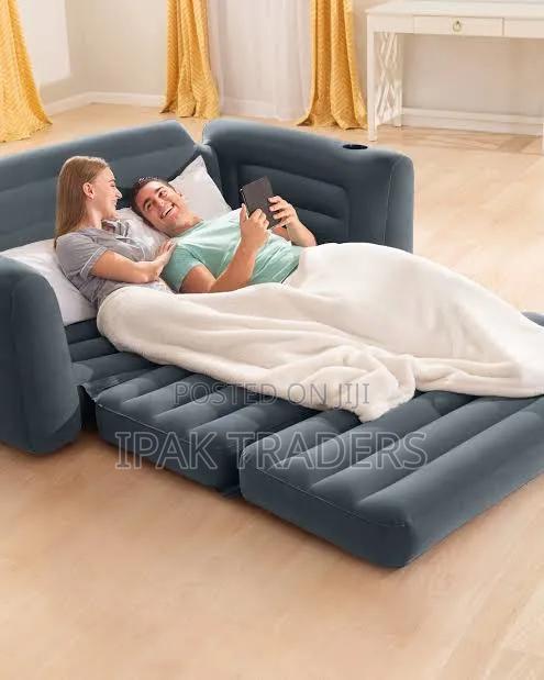 3 Seater Intex Inflatable Pull-Out Sofa Plus Free Pump - main view