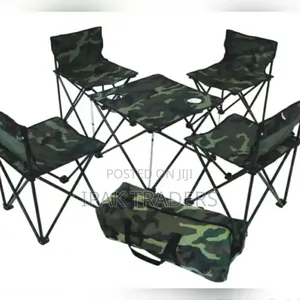 Camping/Outdoor Set of Four Chairs and a Table