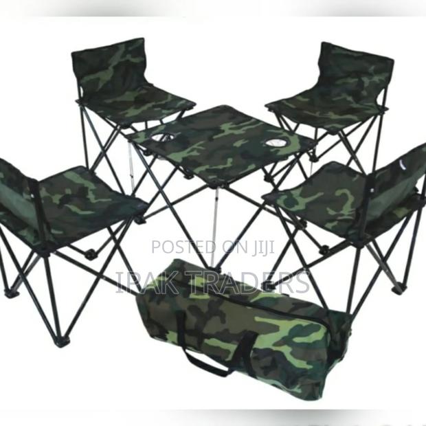 Camping/Outdoor Set of Four Chairs and a Table