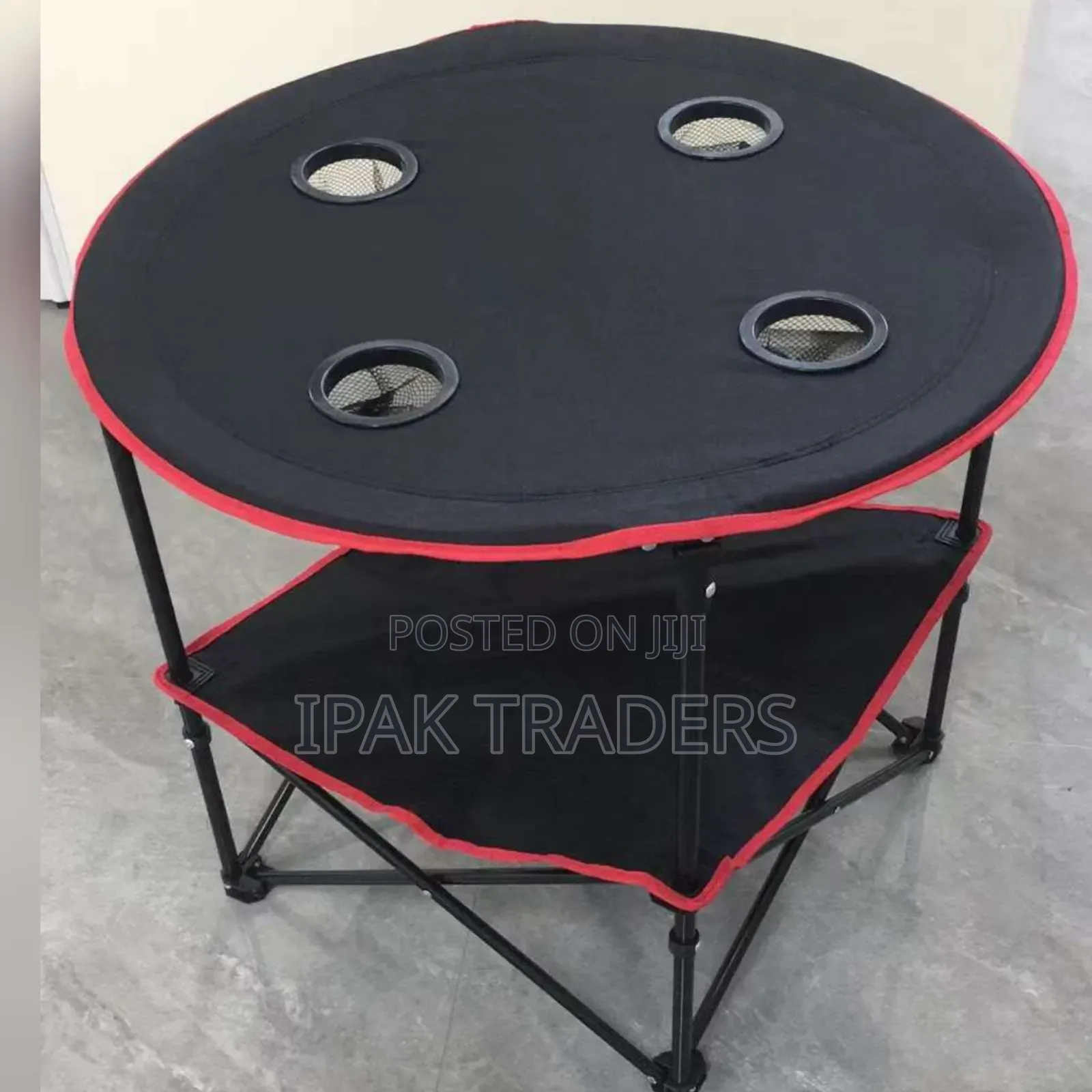 Camping Round Tables With Cup Spaces