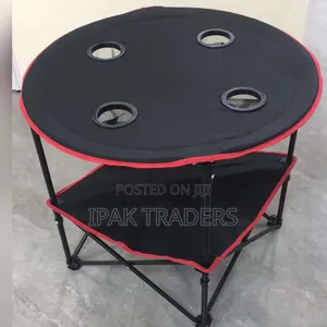 Camping Round Tables With Cup Spaces
