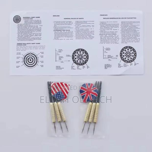18 Inches Double Sided Flocked Iron Numbers Dart Board - thumbnail 2