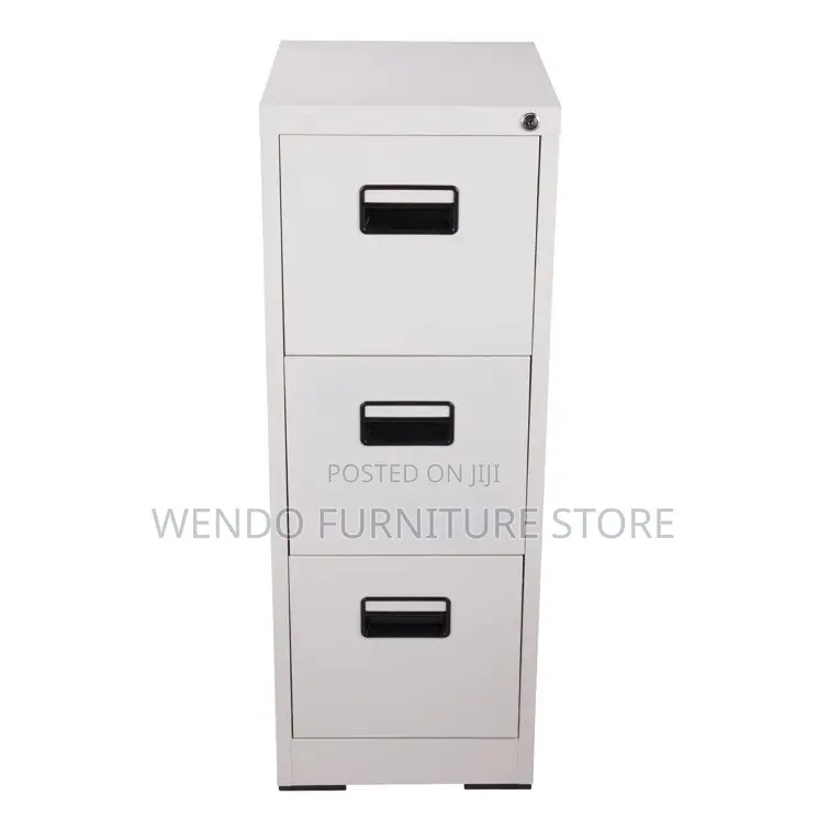 Office Cabinet Steel Grey White Cabinet With Three Lock Doors