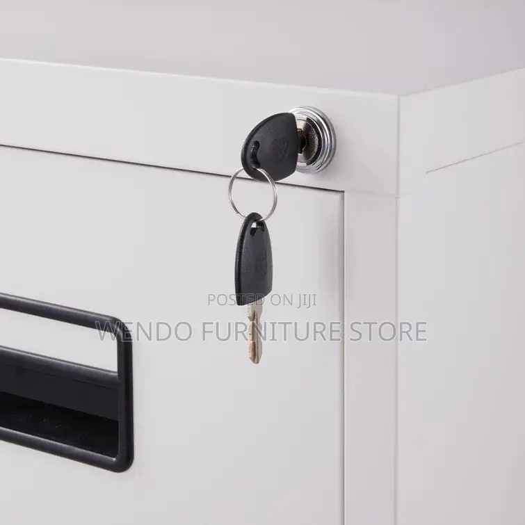 Office Cabinet Steel Grey White Cabinet With Three Lock Doors