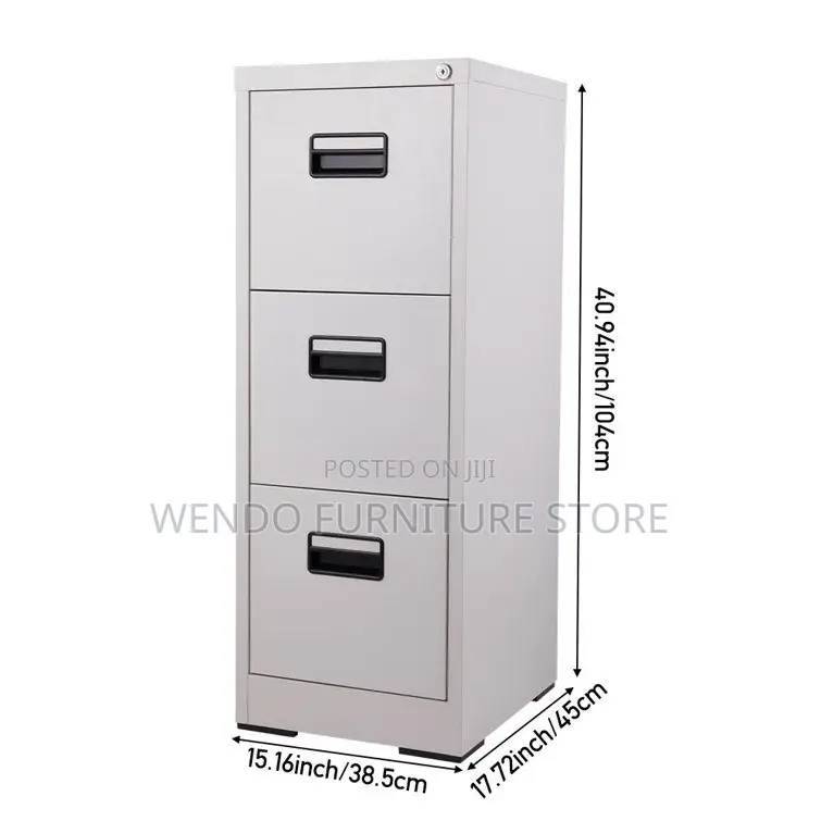 Office Cabinet Steel Grey White Cabinet With Three Lock Doors
