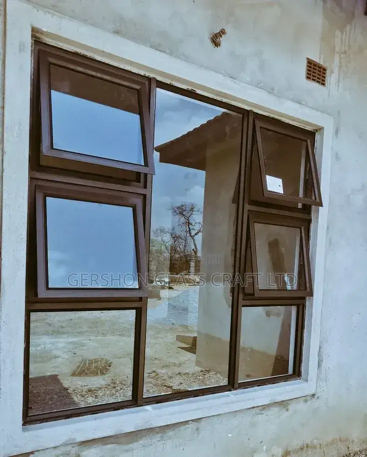 Brown Coated Aluminium Projecting Windows