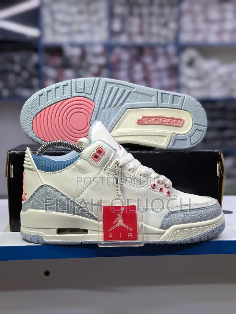 Jordan 3 Retro Cobalt Bliss Pure Leather 40,41,42,43,44,45
