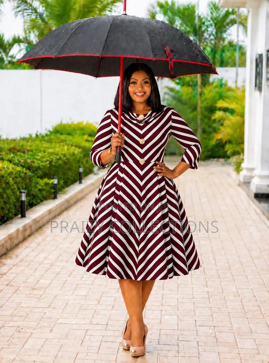 Beautiful and Bold Stripped Swing Dress