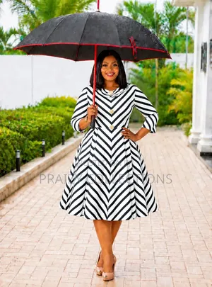 Beautiful and Bold Stripped Swing Dress
