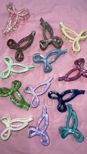 Bow, Shell and Flower Hair Clips / Hair Claws Marble and Holographic
