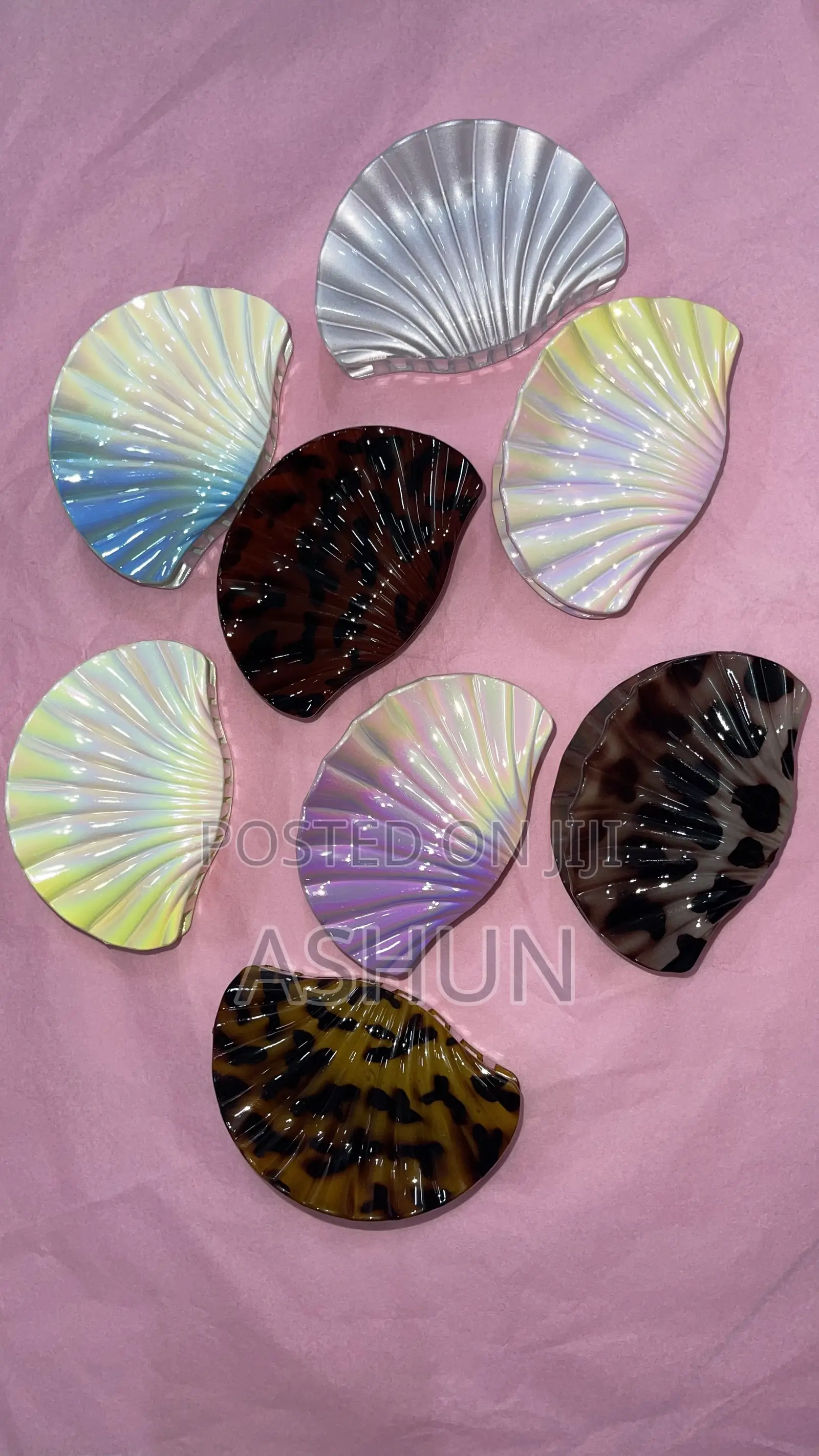 Bow, Shell and Flower Hair Clips / Hair Claws Marble and Holographic