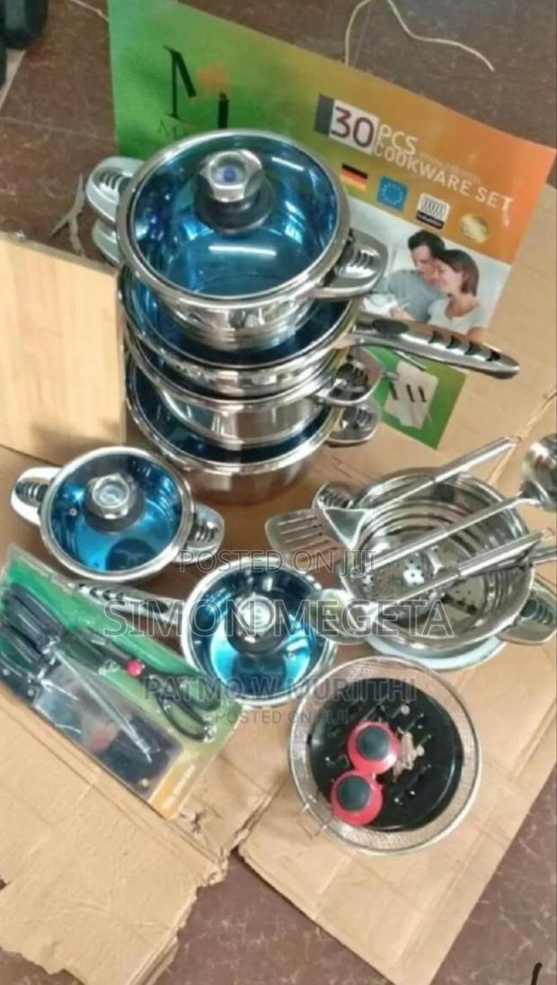 Plus Transparent Lids. New Marwa 30pcs Cookware - main view