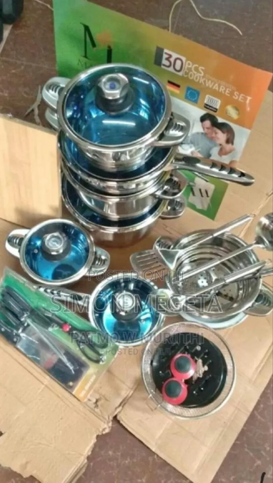 Plus Transparent Lids. New Marwa 30pcs Cookware