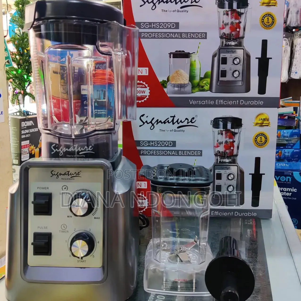 *Signature Commercial 2in1 Blender With 2 Jars