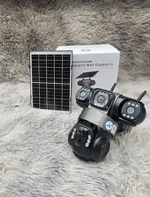 4g Solar Triple Lens Security Camera 360 Coverage PTZ Outdoor Sim Card