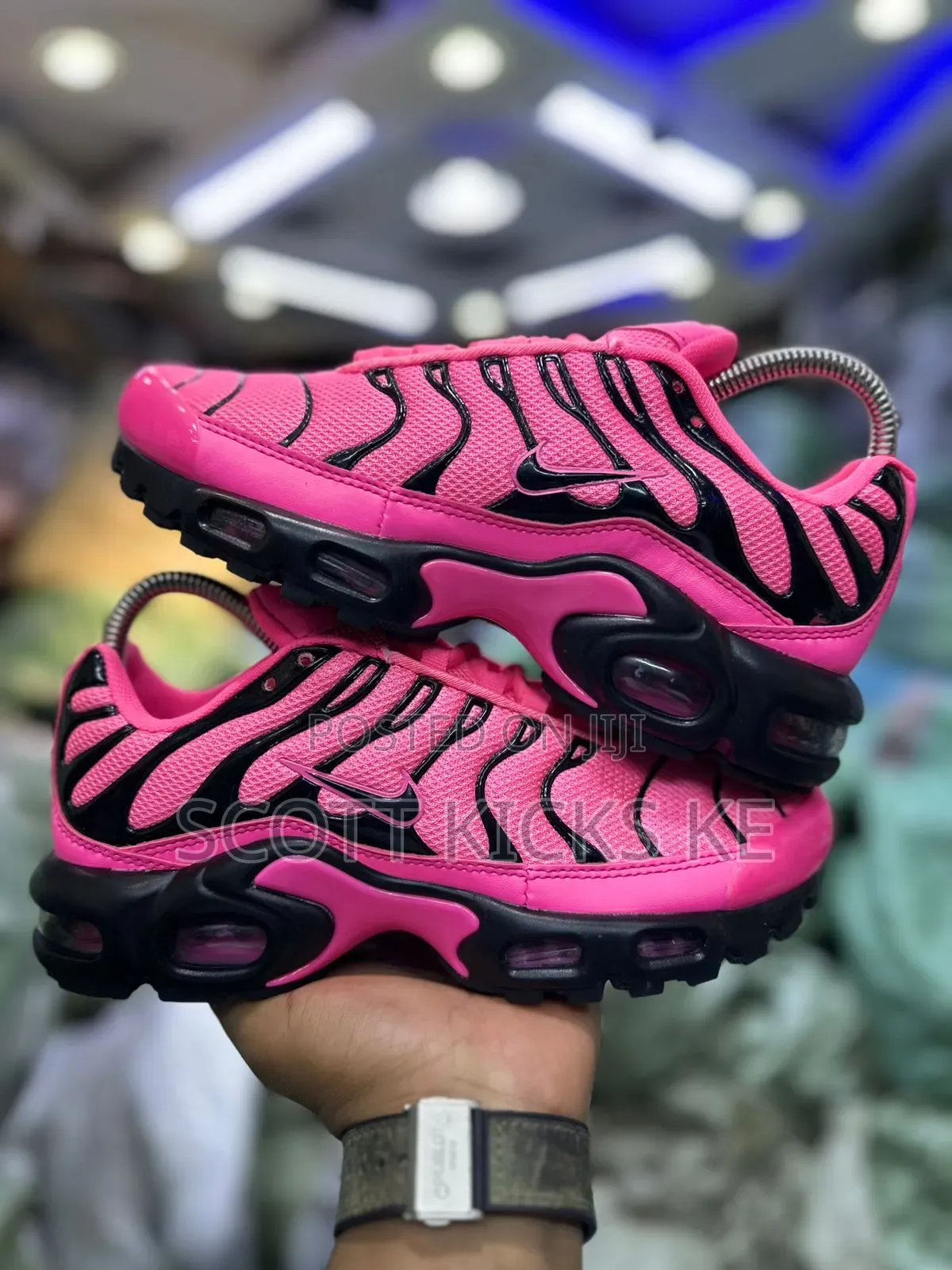 Nike Airmax Plus“ Black Pink ” Quality Leather