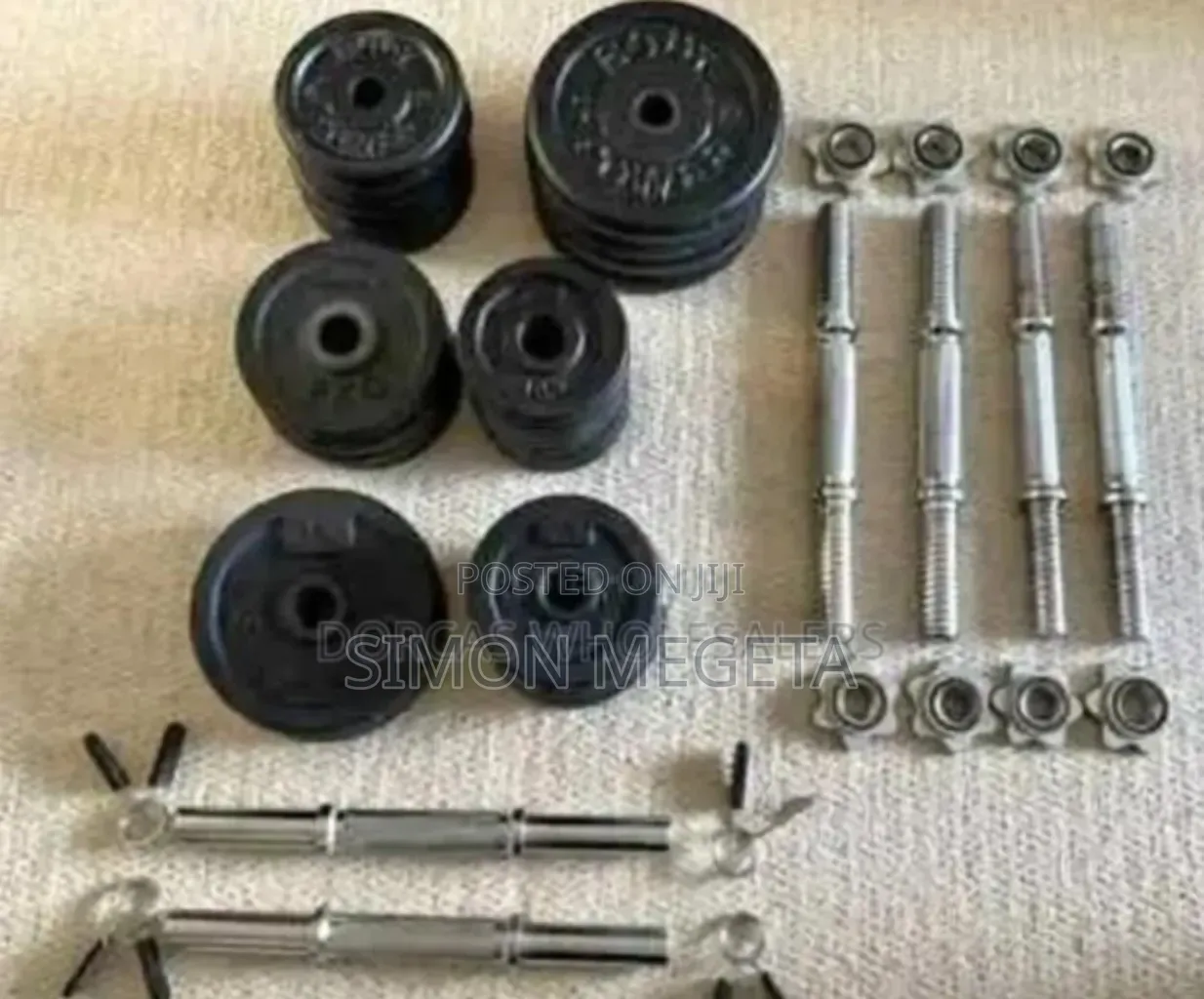 Metallic Chrome 30kgs Dumbells. 30kgs