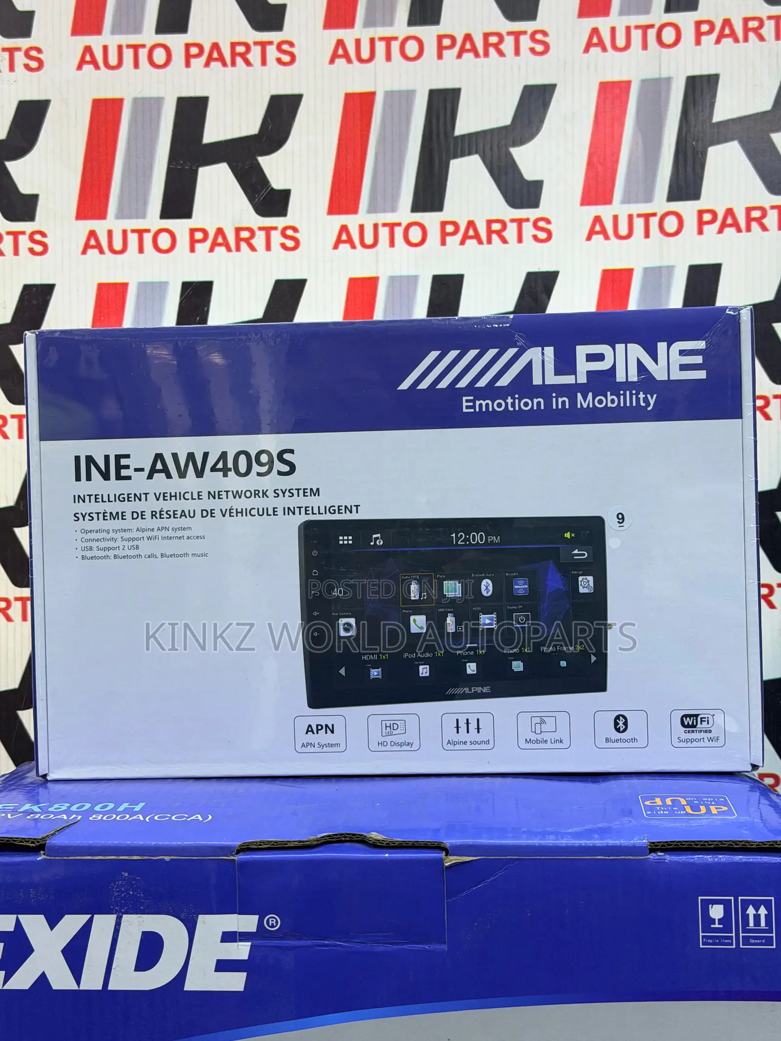 Alpine Ine-Aw409s 9" Car Digital Multimedia Alpine Bluetooth