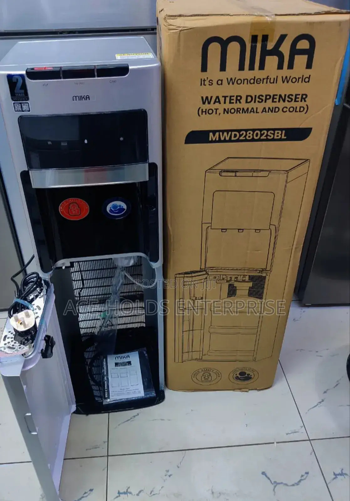 Mika Dispenser Bottom Load - 2801 Cold, Normal Hot (3 Taps)