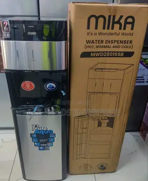 3 Taps: Hot, Cold Normal Mika Bottom Dispenser (Stainless/ Black)