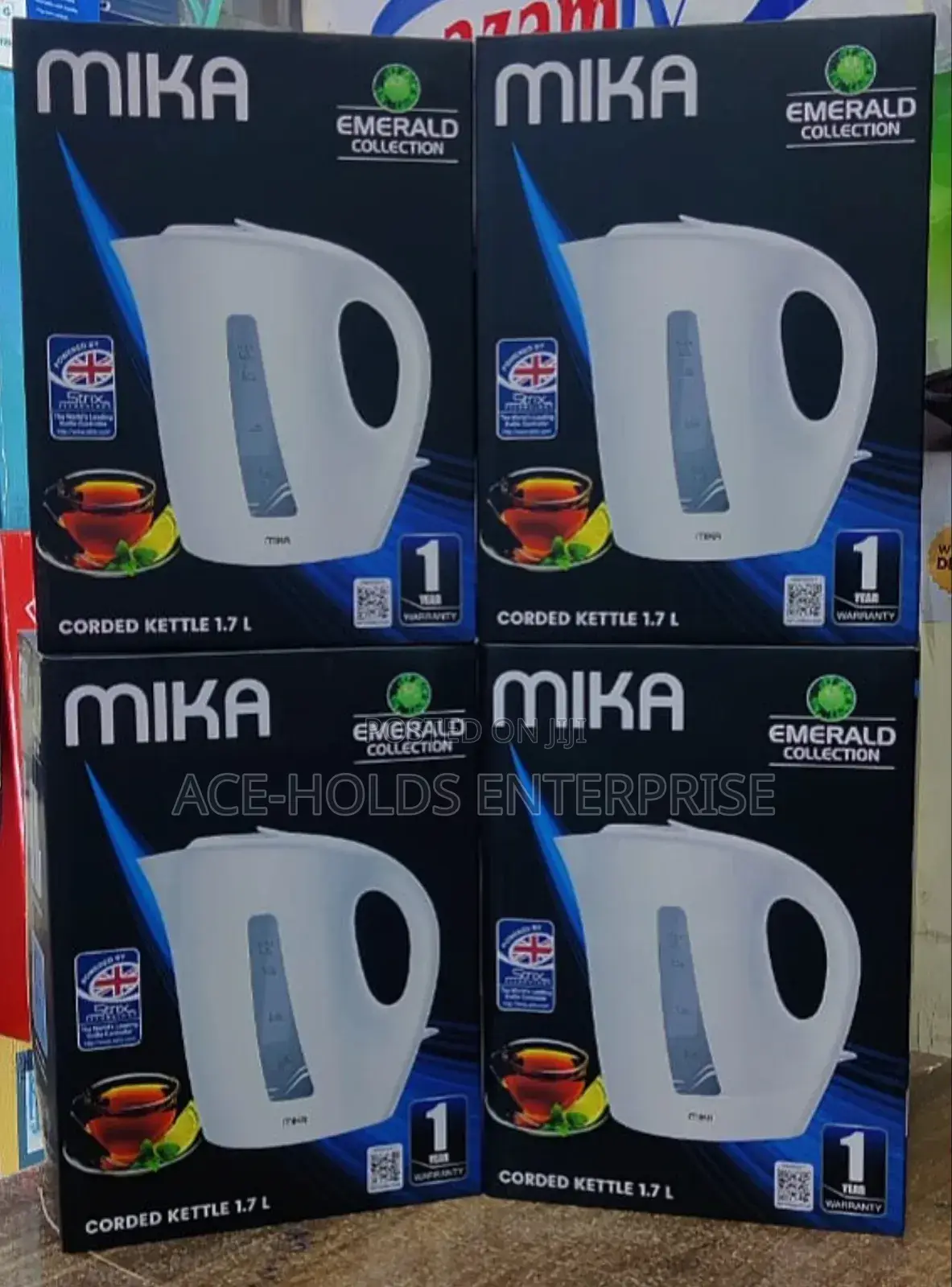 Mika Electric Kettle - 1.7 Litres Plastic (Corded) Cream White