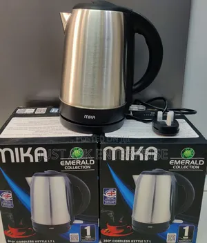Mika Kettle - 1.7l, Stainless Steel, 360o Cordless, Concealed Element