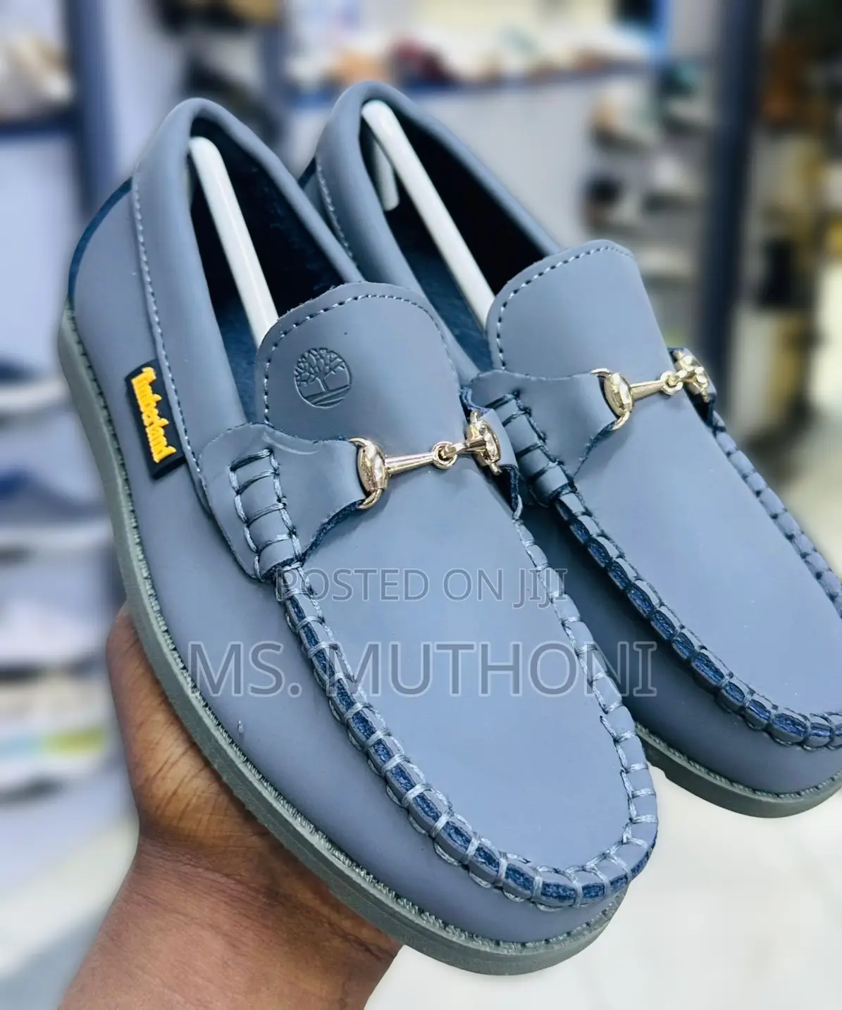 Plain Kids Loafers in Grey / Black Size 30-36