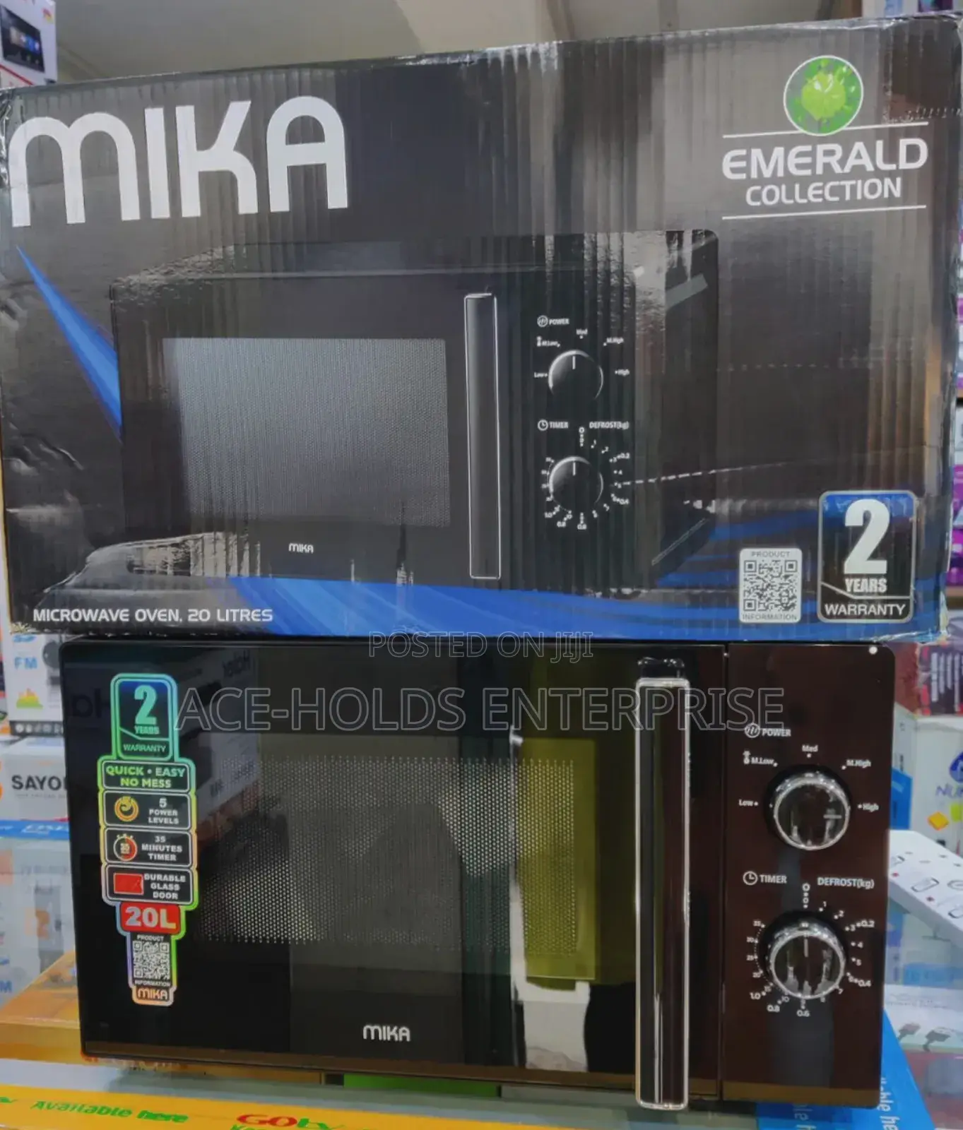 Mika Analog Setting - Microwave Oven 20 Litres (Black)