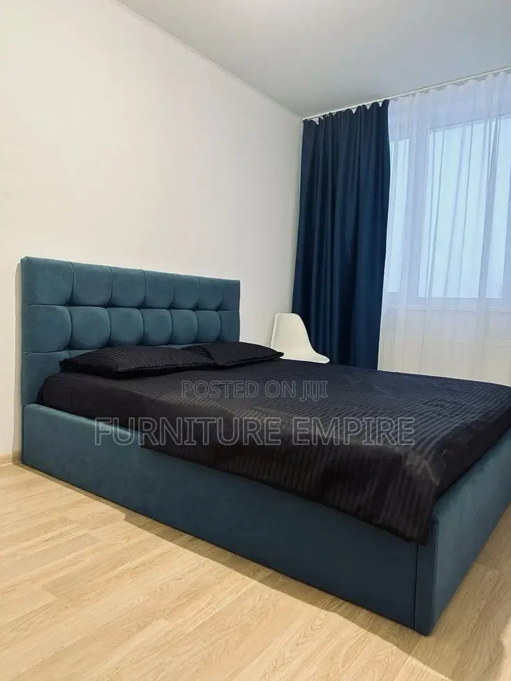 Teal Upholstered Bed