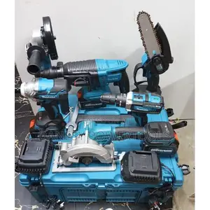 6 in 1 Makita Cordless Toolset With 4pcs 198v Batteries 2 Fast Charg