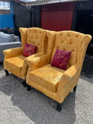2 Mustard-Yellow Armchairs