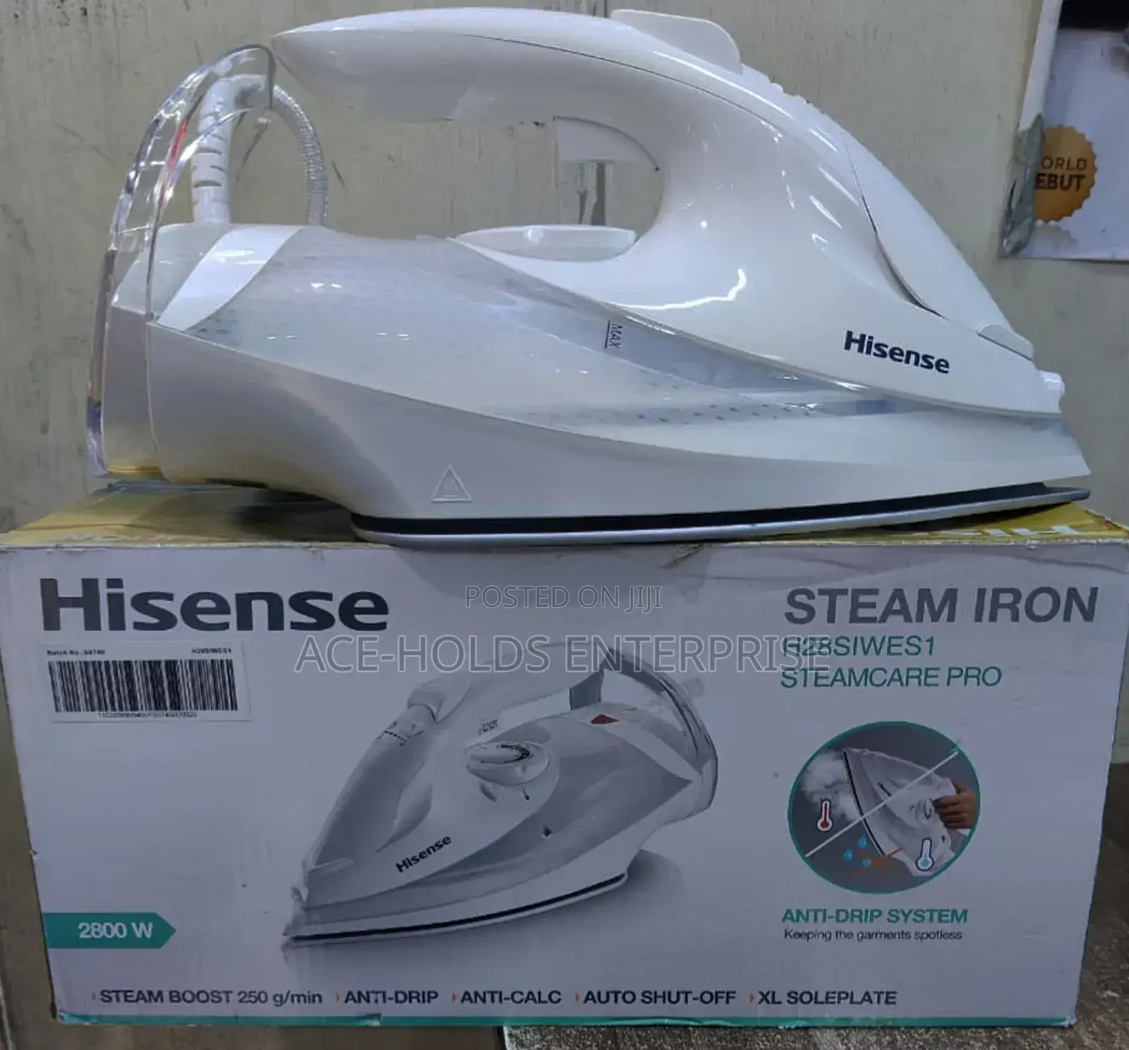 Hisense Steam Iron - 2800w Steamcare Pro (Auto Shut-Off) Anti-Calc