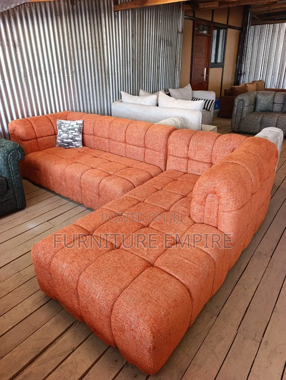 Bright Orange Sectional Sofa