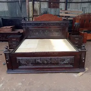 Ornate Dark Wooden Bed Frame