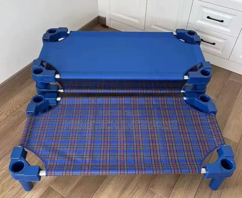 Blue Stackable Beds - Kindergarten Kids Bed