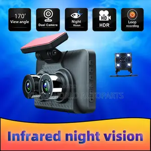 3 Cameras Car Dashcam 4'' Ips 1080p Infrared Night Vision Driving