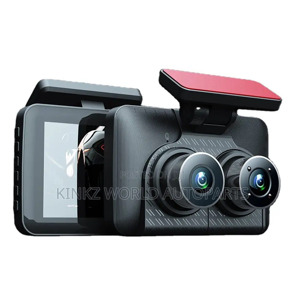 3 Cameras Car Dashcam 4'' Ips 1080p Infrared Night Vision Driving