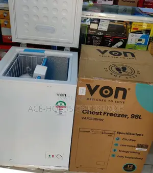 Von 98 Litres CFC Free Chest Freezer - Vafc10dhw