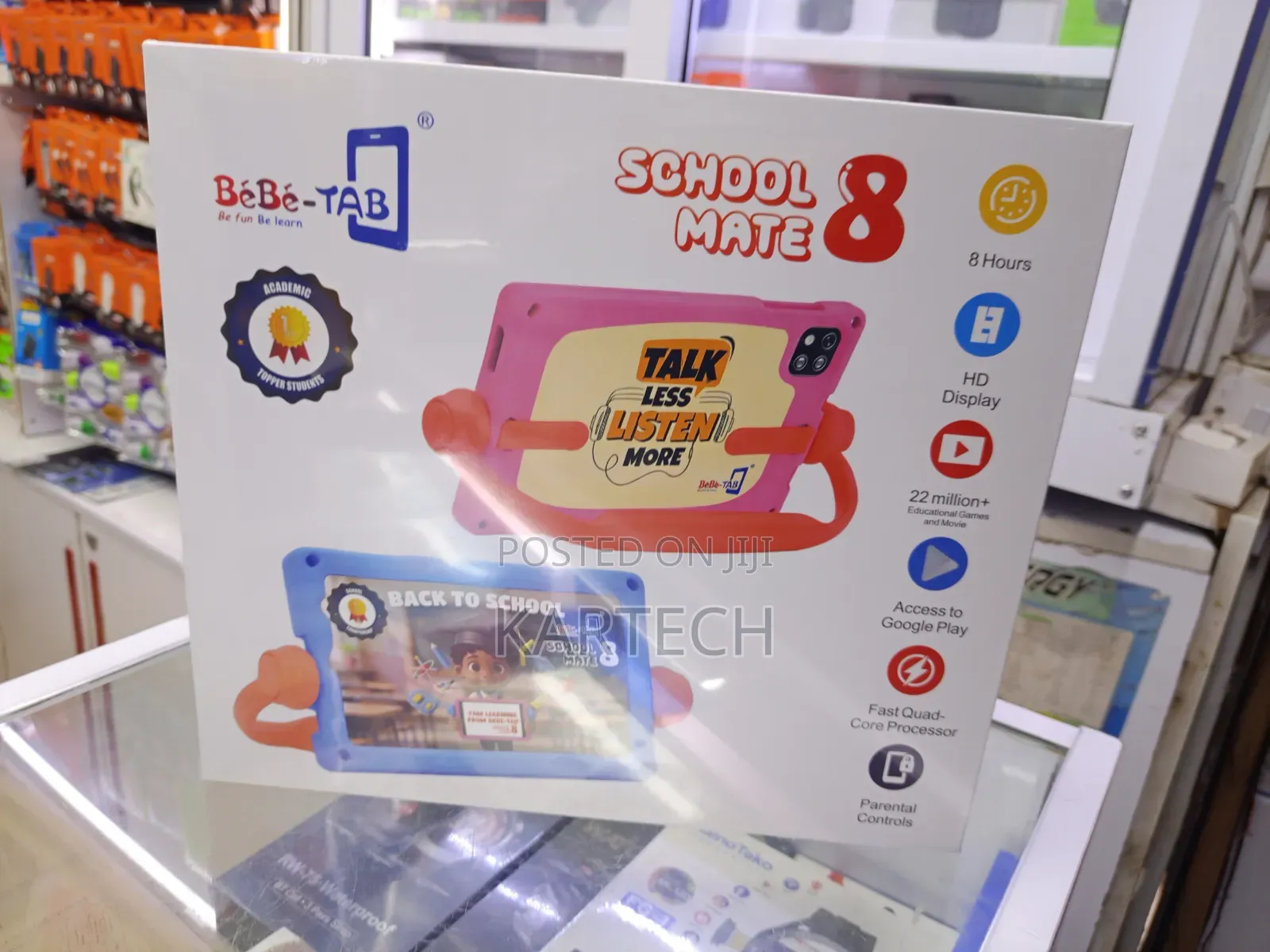 Bebe-Tab School Mate 8 8/256gb 8 Inch Kids Learning Tablet With Case