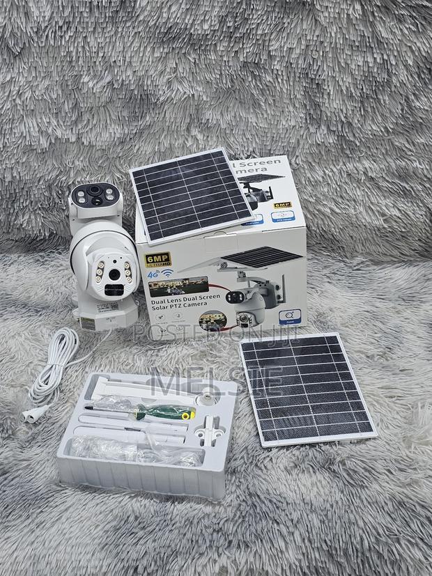 6mp Dual Lens Solar Camera Solar Powered PTZ Camera