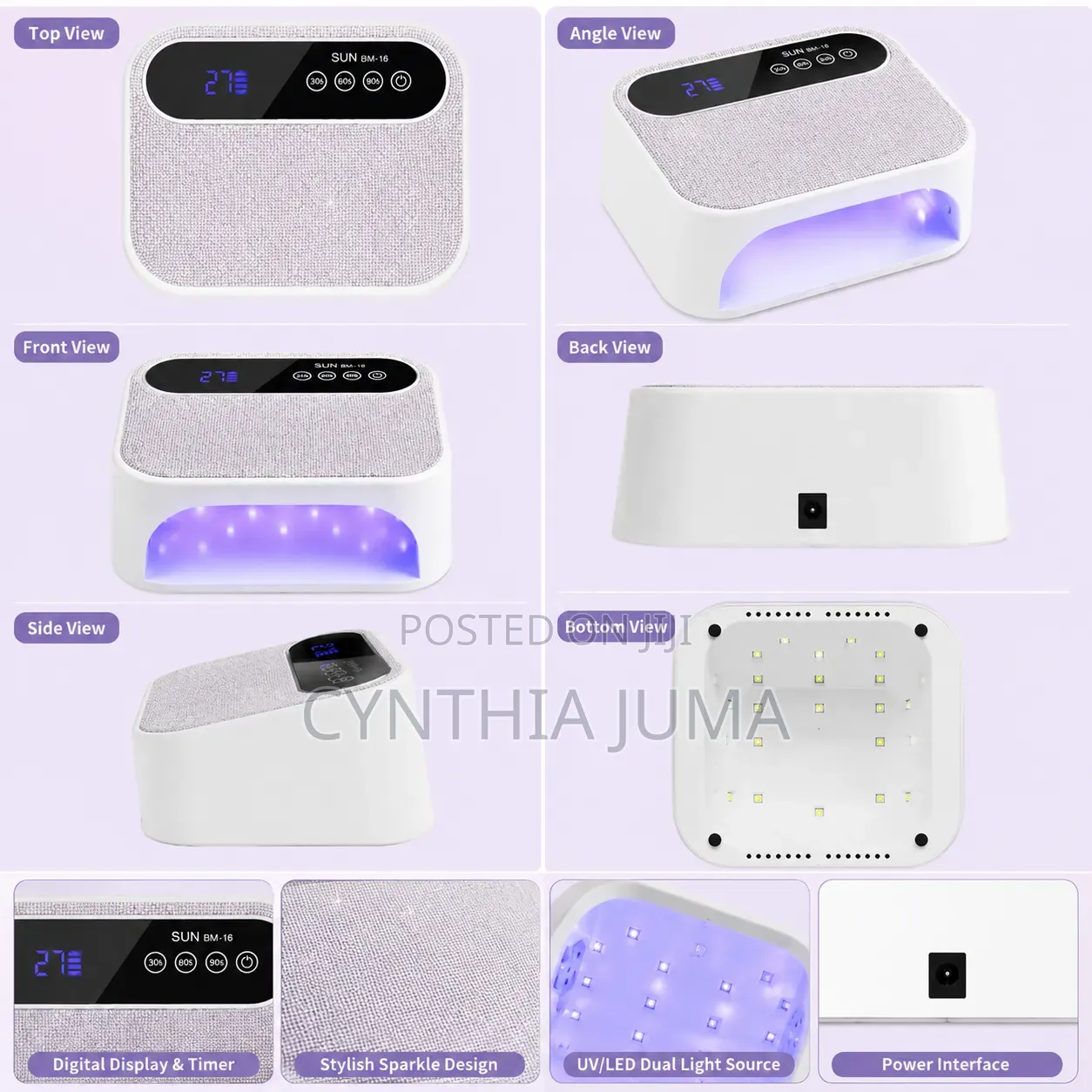 2in1 Led Uv Nail Curing Lamp With 72led Lights*