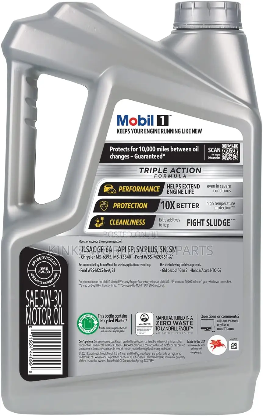 Mobil 1 Advanced Full Synthetic Motor Oil 5w-30, 5 Quart