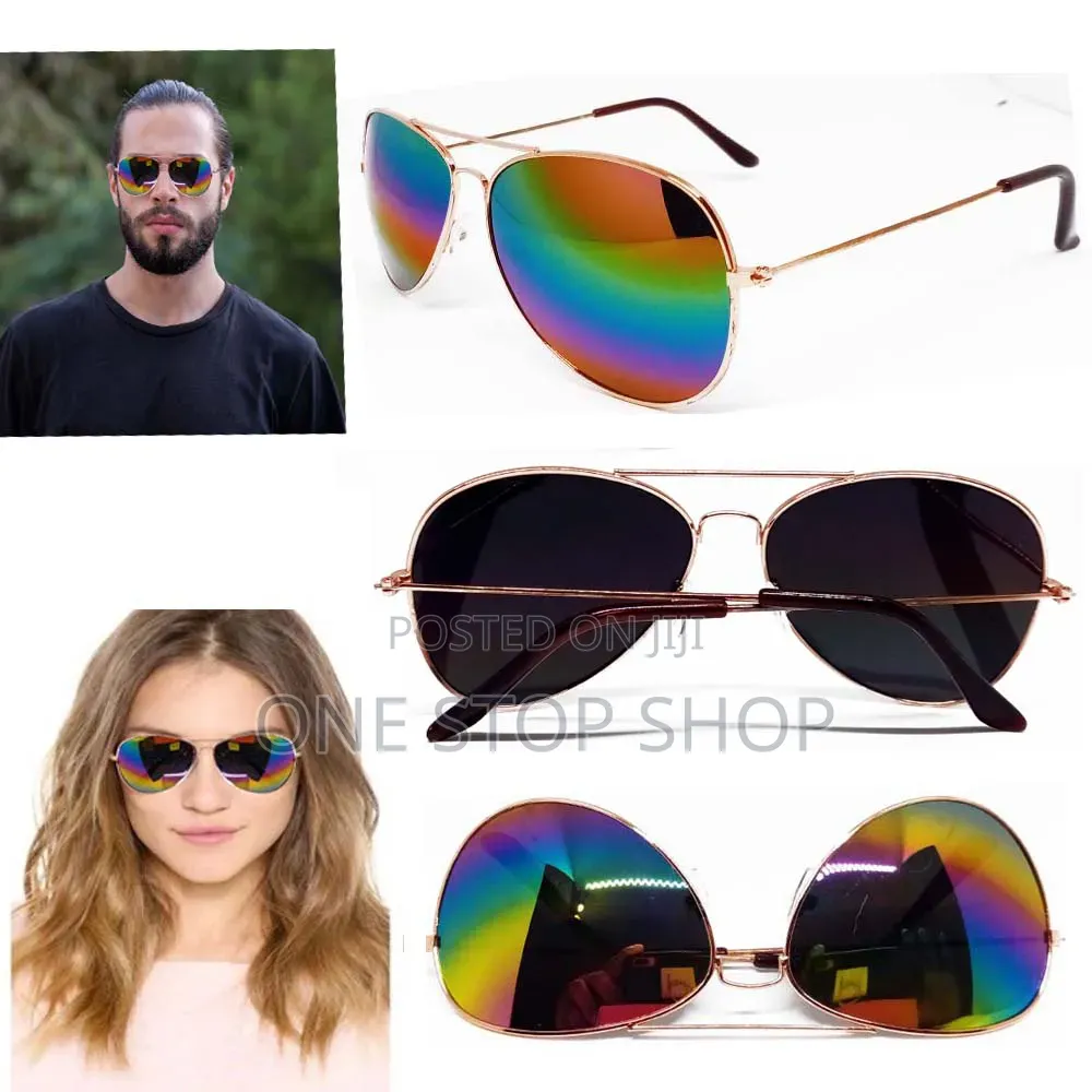Fashion Uv400 Polarized Multi_color Aviator Sunglasses