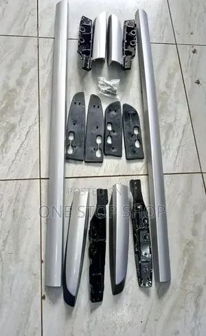 2 Long Silver Rails Prado 120/150 for Luggage Racks