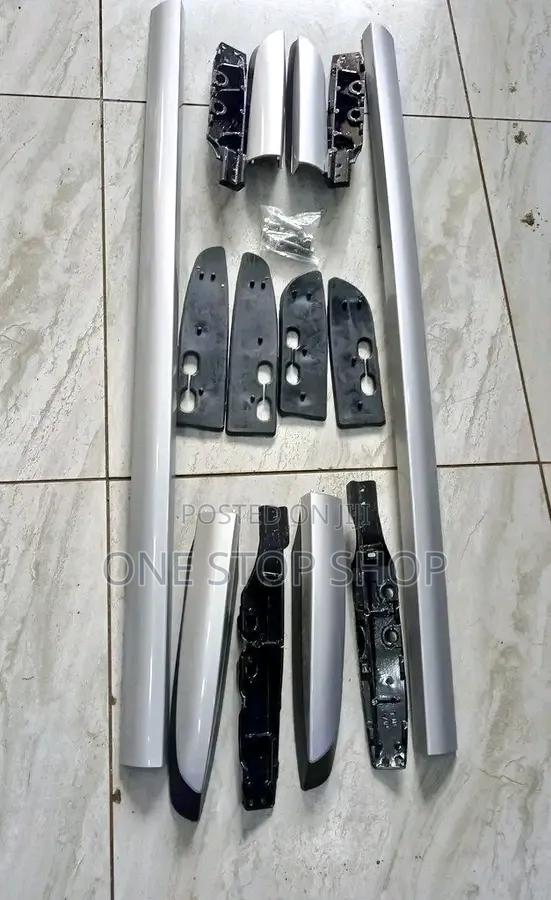 2 Long Silver Rails Prado 120/150 for Luggage Racks