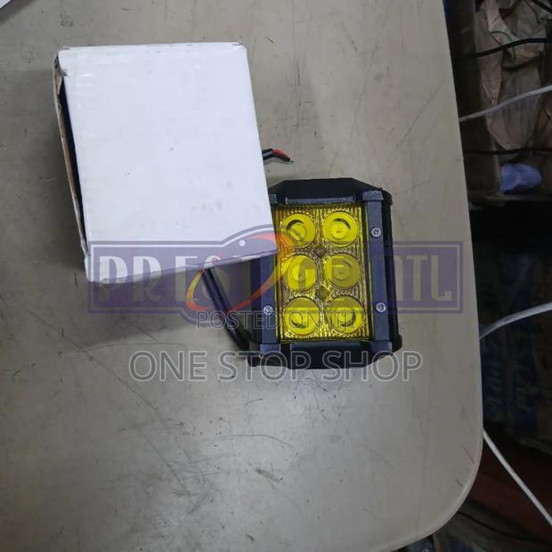 2pc Amber Yellow Led Fog Lights With 6led Lights for Driving Visibilit